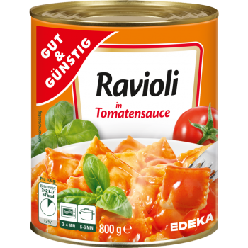 Ravioli in Tomatesause G&G 800g Dose